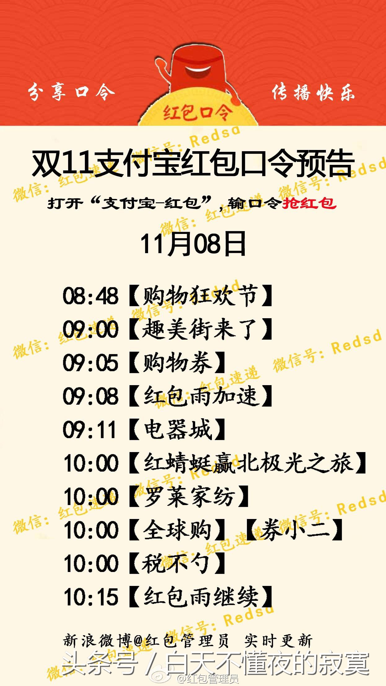 11月8日支付宝红包口令是什么,支付宝2021年整点红包雨怎么抢