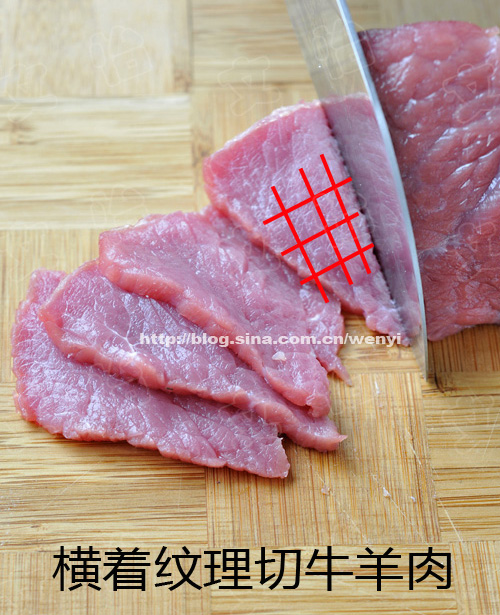 猪肉牛肉羊肉鸡肉到底怎么切才对,猪肉牛肉羊肉的切法