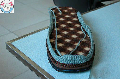 简单毛线拖鞋编织教程,文姐手工编织毛线拖鞋