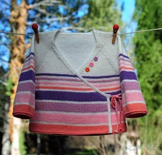 黑白条纹毛衣怎么编织,零线多色拼接毛衣图案