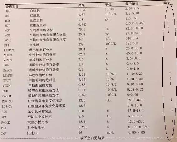 关于血常规的其他疑问