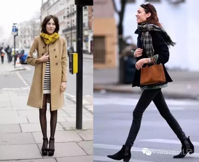 丝巾围巾搭配秋冬,丝巾围巾时髦搭配系法