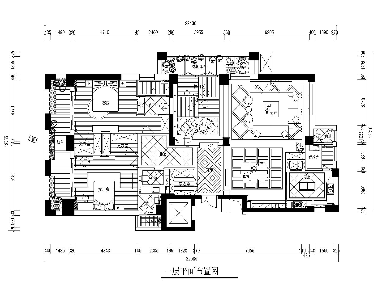 405平新中式轻奢别墅装修效果图,140平方别墅中式楼梯装修效果图