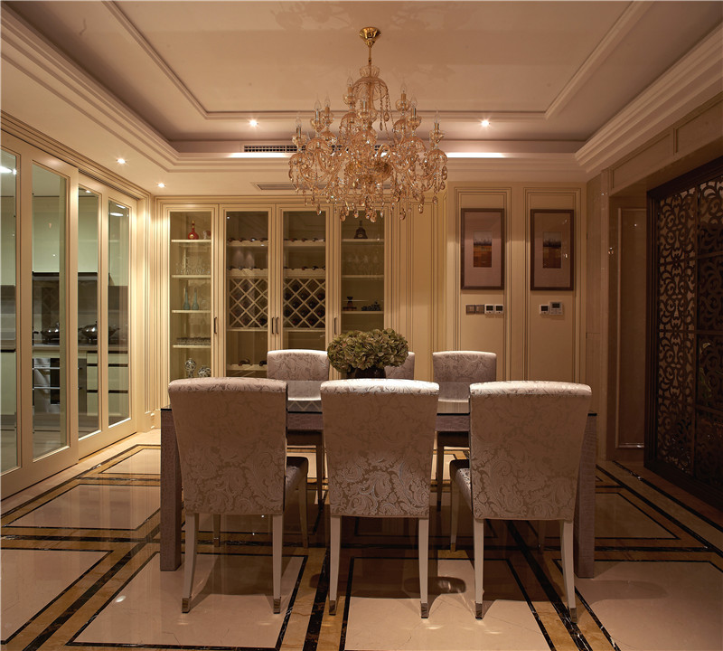 405平新中式轻奢别墅装修效果图,140平方别墅中式楼梯装修效果图