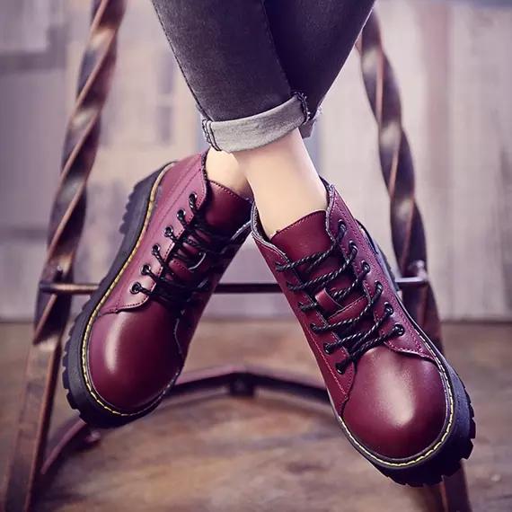 气质短靴英伦风马丁靴女,气质英伦侧双线洋气女短靴