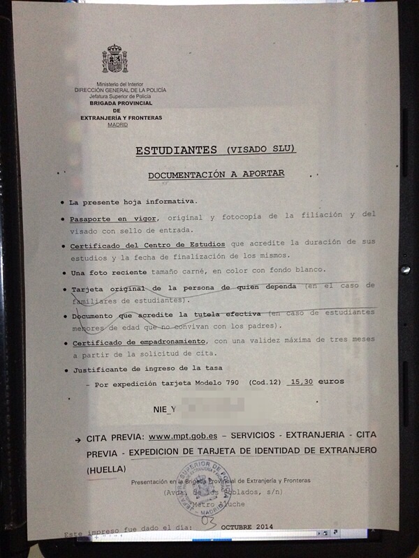 NIE第一次办理,住家证明/续证件/丢失/常见问题