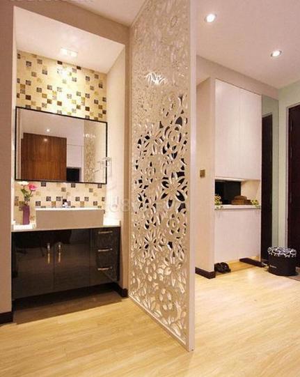 玄关靠墙屏风,新家玄关