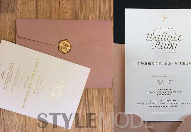 婚礼请柬别致,明星婚礼请柬设计