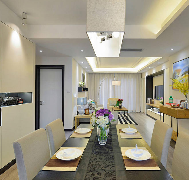 简约风装修房子的效果图,意式简约风三居室装修效果图