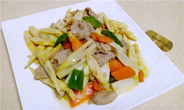 饭店里大厨竹笋炒肉最正宗的做法,家常菜竹笋炒肉的做法开胃下饭