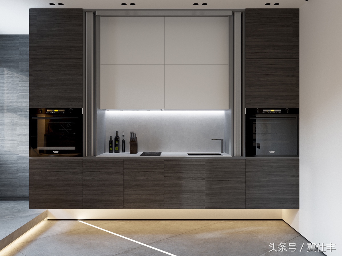 卧室悬浮床无主灯效果图,床可以折叠放到墙上吗