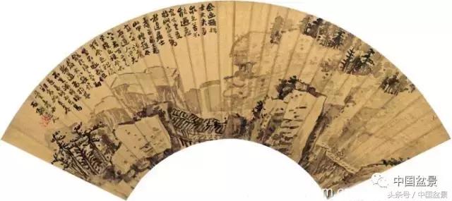 扇面文化与松柏盆景艺术欣赏