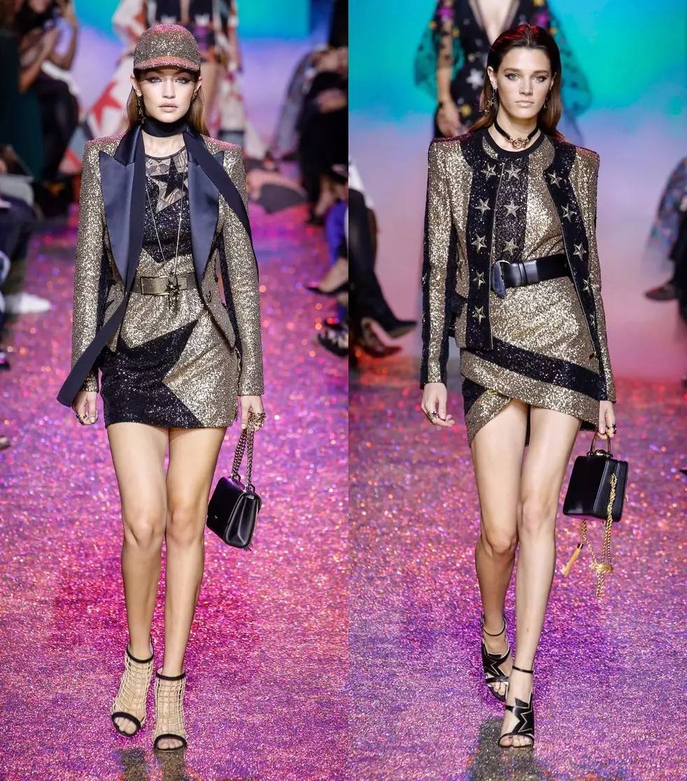 运动条纹星星包，亮闪闪鱼尾裙，从前穿灰布旗袍的王乐君居然这么时髦！