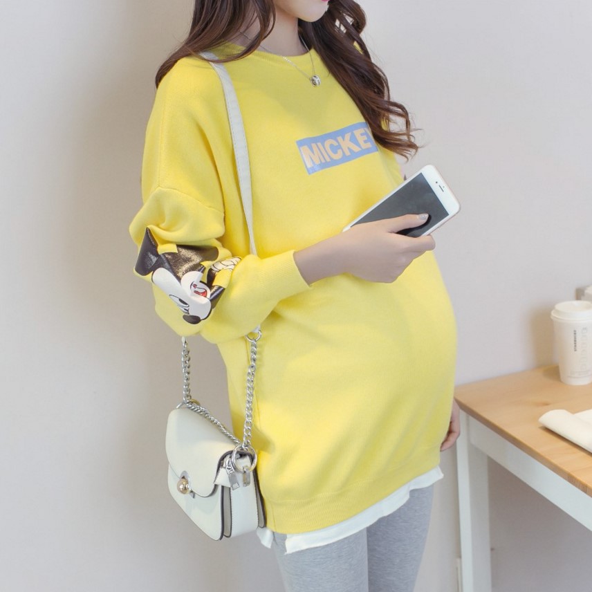 打底衫孕妈内搭,潮妈孕期穿搭打底衫