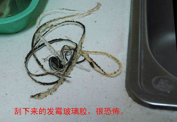 水槽密封胶发霉了怎么去除,厨房玻璃胶发霉重新打