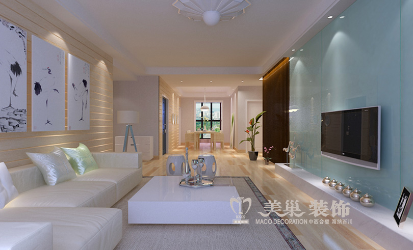 121平洛阳鼎城简约风三室两厅装修,洛阳120平新中式