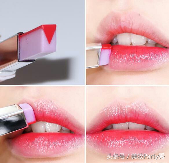 兰芝v型双色唇膏真人试色,兰芝双色唇膏11号色怎么涂