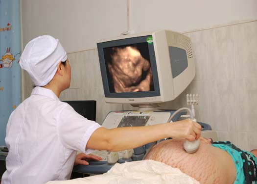 孕检彩超部分显示不清晰,怎么看四维彩超的蓝色和粉色