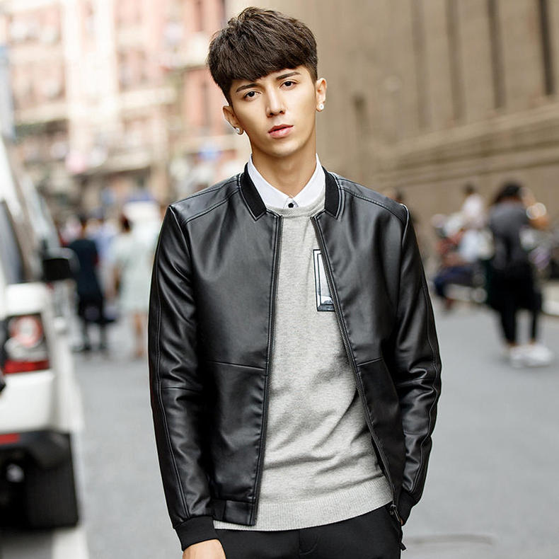 帅帅气气的机车风小皮衣,机车潮流皮衣男款痞帅高级感
