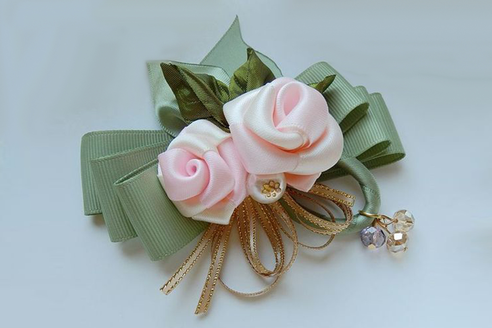 手工发饰diy仿真花朵,玫瑰花手工发夹