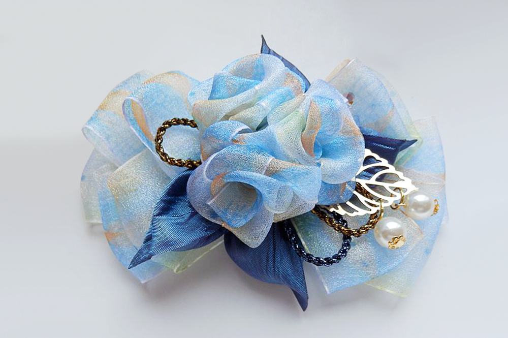 手工发饰diy仿真花朵,玫瑰花手工发夹