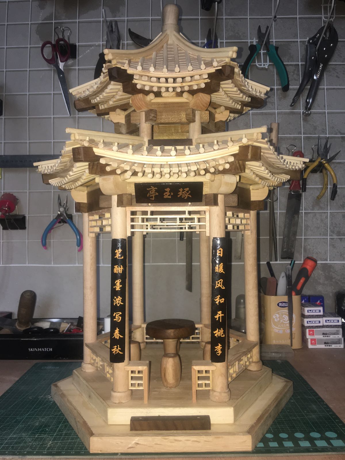 如何用榫卯制作六角凉亭,六角凉亭斜角榫卯