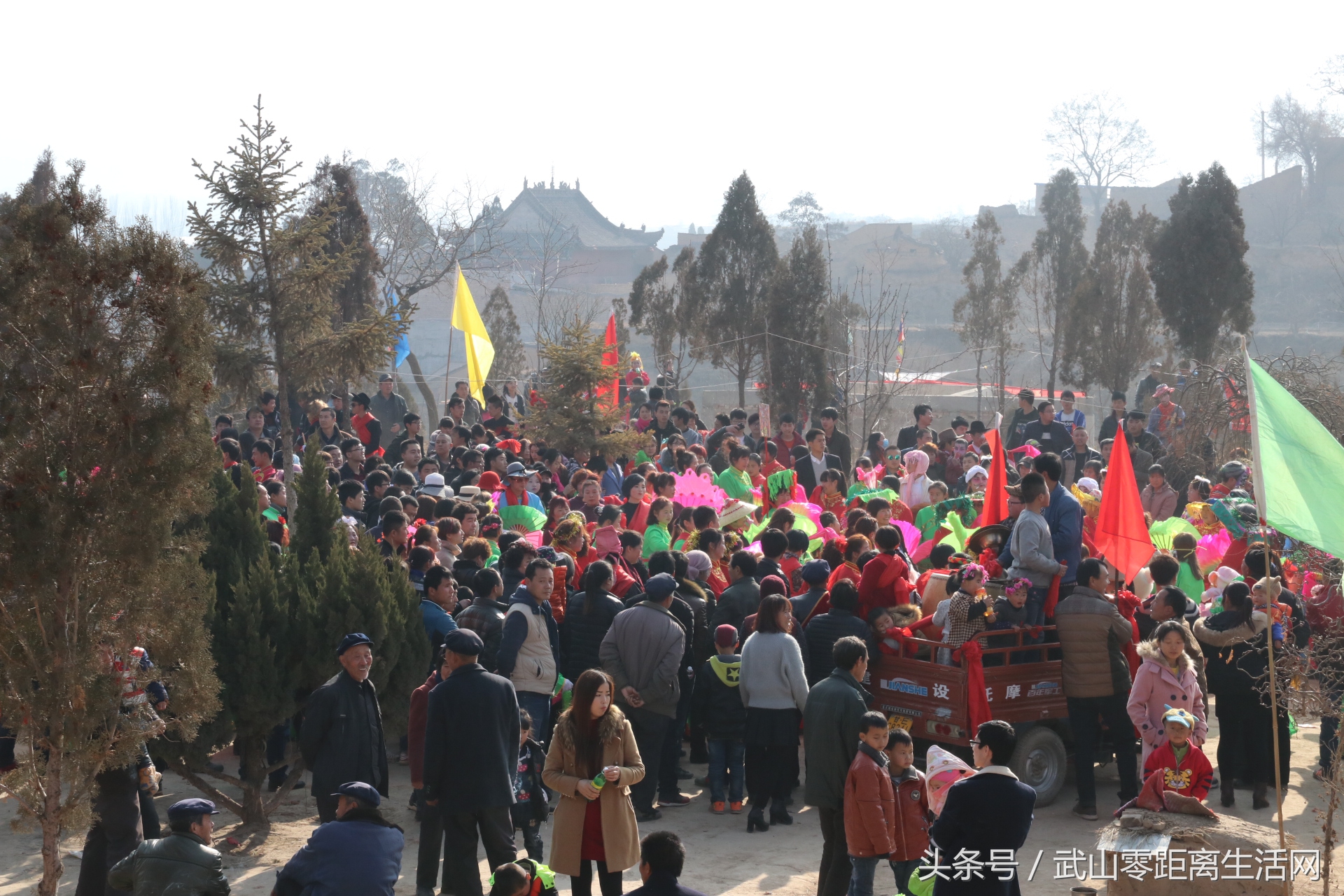 武山秧歌航拍,武山秧歌耍马
