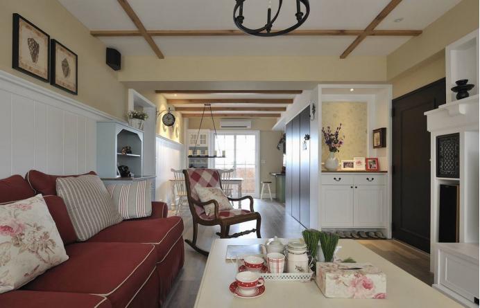 成都天伦美,成都田园风格客厅装修设计