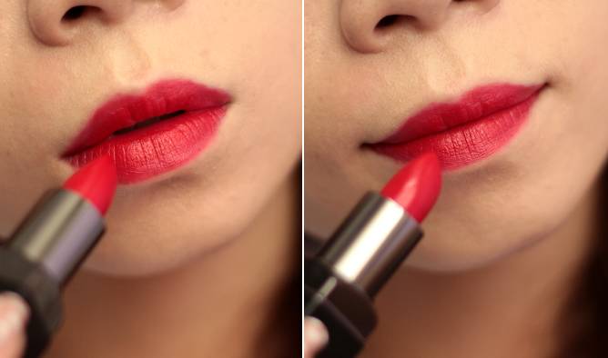 阿玛尼挚爱400和迪奥哑光999,dior999经典正红色口红图片