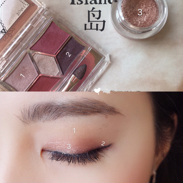 canmake眼影盘推荐4色,日杂玫瑰茶棕canmake四色眼影m02