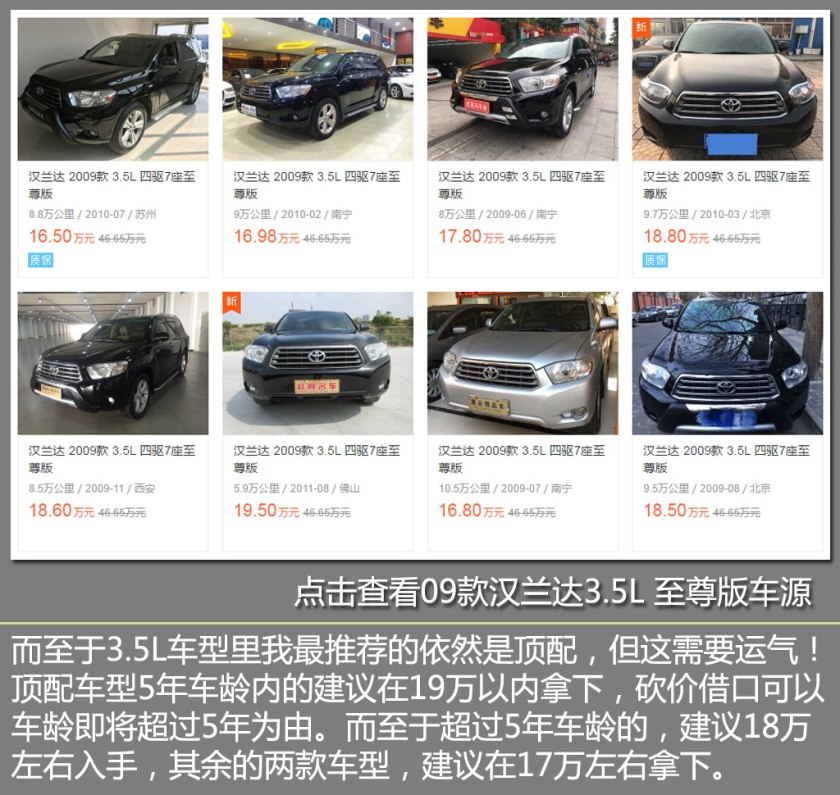 19年丰田汉兰达二手车价格,2013款丰田汉兰达二手车值多少钱