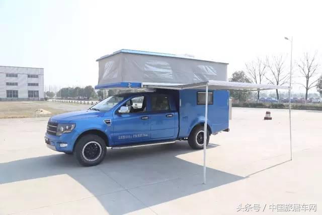 皮卡升顶四驱越野房车游记,硬升顶式四驱皮卡房车大全