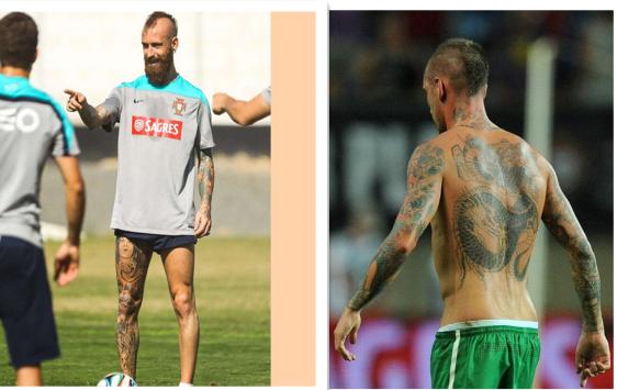 足球明星谁的纹身最多,中国足球运动员纹身