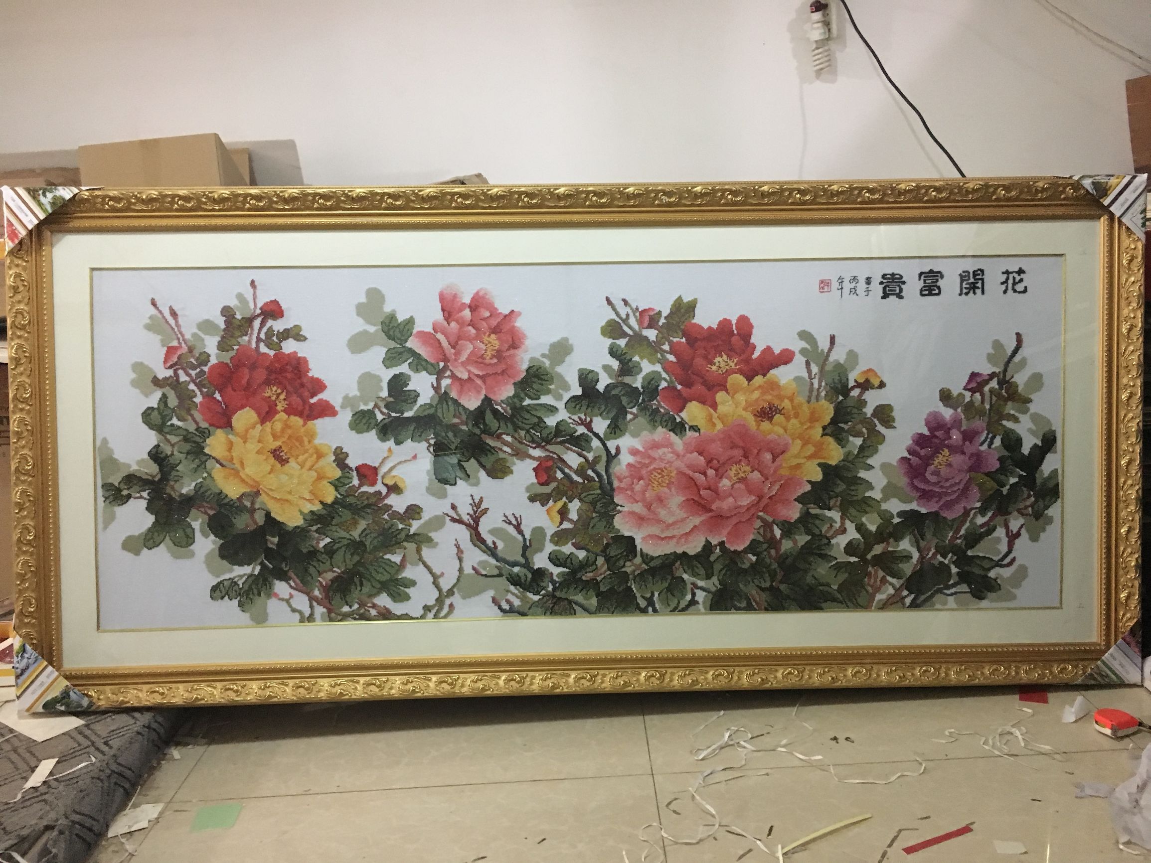 客厅牡丹图花开富贵什么尺寸好,花开富贵牡丹图大尺寸挂客厅行吗