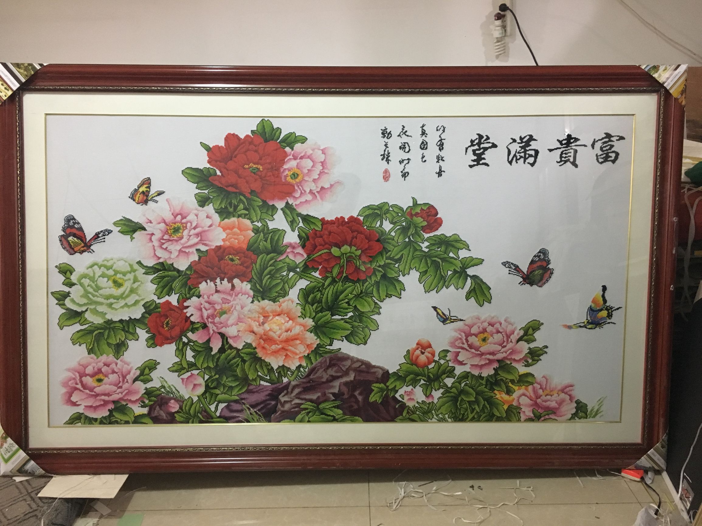 客厅牡丹图花开富贵什么尺寸好,花开富贵牡丹图大尺寸挂客厅行吗