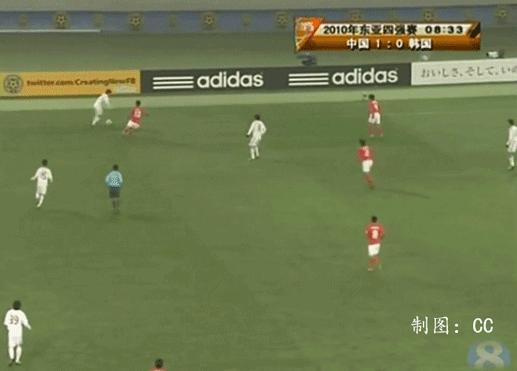 邓卓翔任意球破门完整版,中国对韩国邓卓翔进球