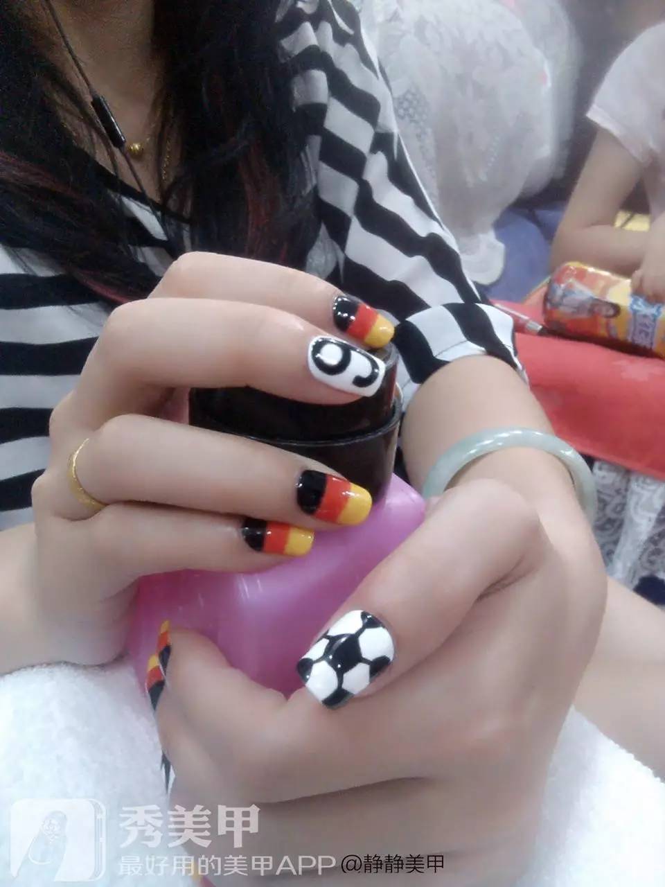 足球美甲主题——为国足欢呼