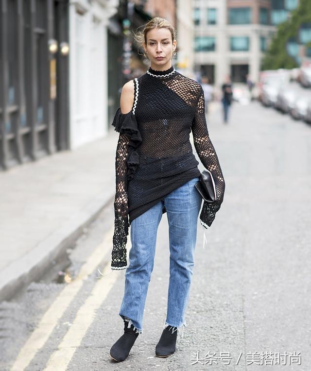 沈梦辰中发卷发造型,沈梦晨同款条纹防晒衣