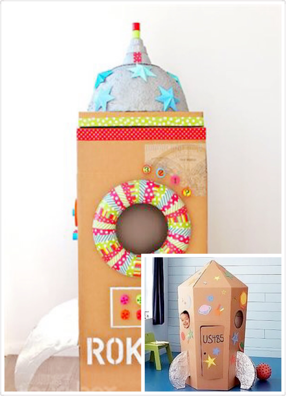 废纸箱做儿童玩具,废纸箱做可爱的宝宝