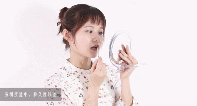 热门大牌唇釉试色小清新,网红如花的直播