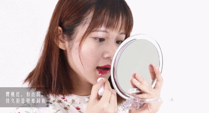 热门大牌唇釉试色小清新,网红如花的直播