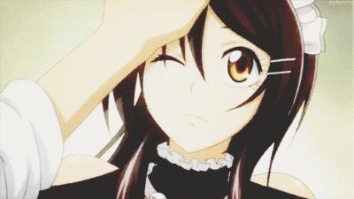 《会长是女仆大人》里面男主女主撒狗粮GIF，你能全都吃下吗？