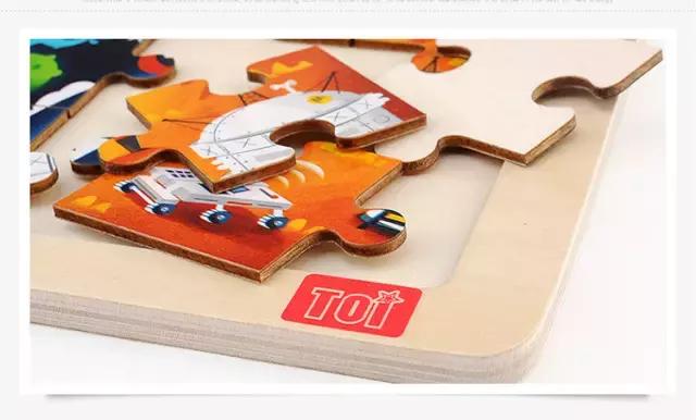 3-6岁木质儿童拼图早教智力开发,toi益智早教拼图