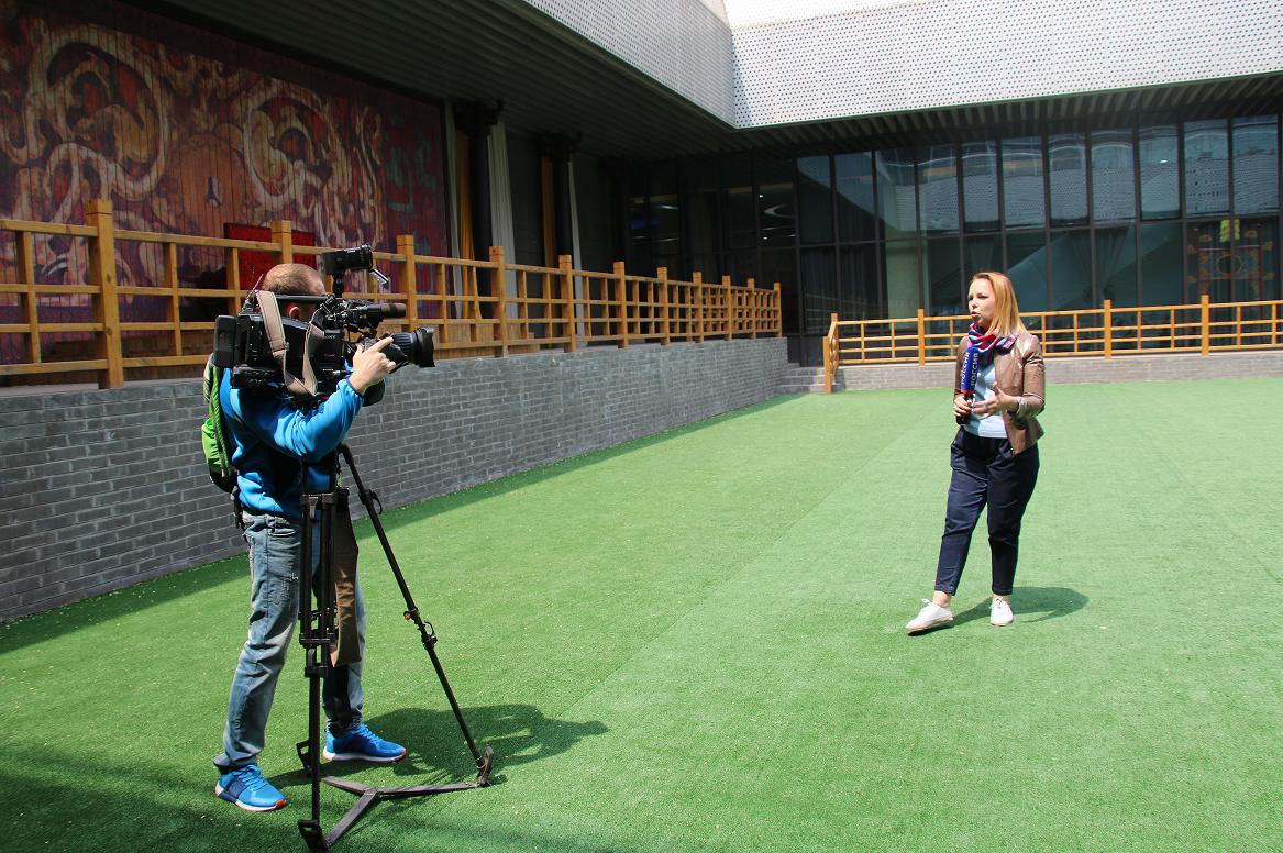 淄博临淄区国家足球博物馆,临淄电视台齐文化博物馆采访