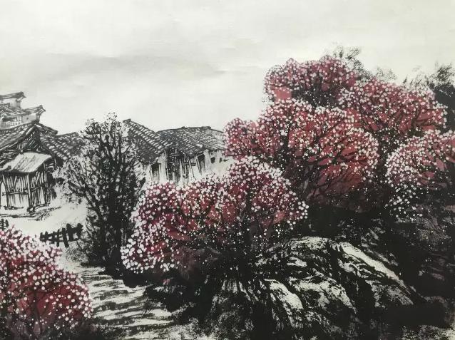 曾刚彩墨山水画技法60分钟视频,曾刚彩墨山水构图示范