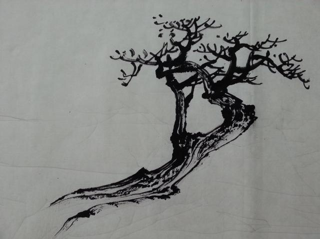 曾刚彩墨山水画丛树的画法教程,曾刚彩墨山水画房子的画法视频