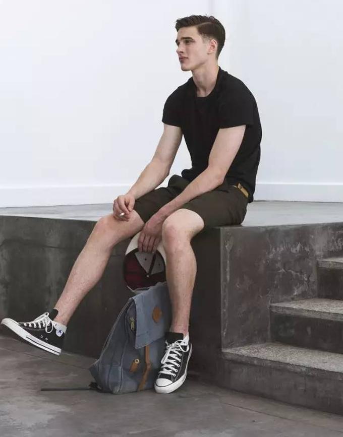 双肩包穿搭夏,夏季双肩包男穿搭