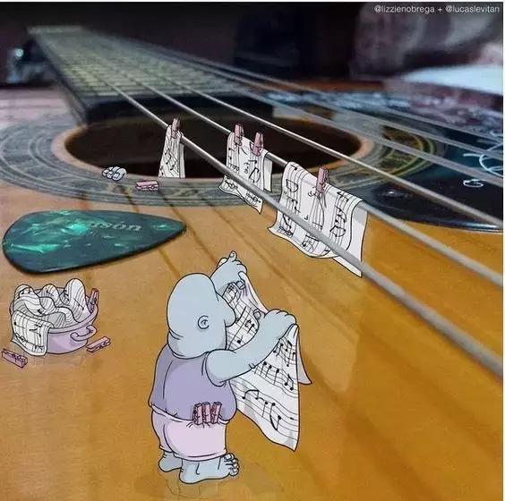 一组黑白手绘插画作品分享,一组手绘人像插画作品分享