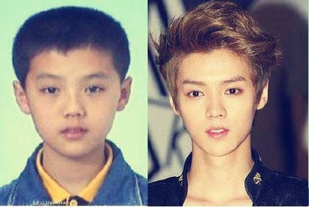 鹿晗小生时期,鹿晗小时候的照片和长大的照片