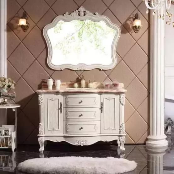 欧式风格浴室柜效果图,欧式整体浴柜